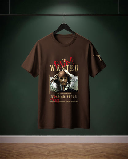 The Desperate Pirate — t-shirt colore Cioccolato, davanti