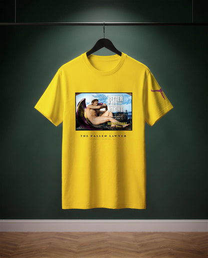 The Fallen Lawyer — t-shirt colore Giallo oro, davanti