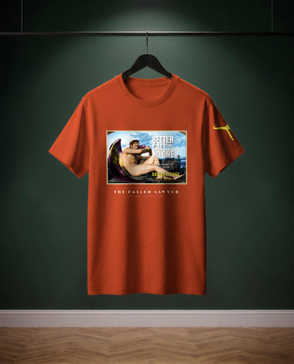 The Fallen Lawyer — t-shirt colore Terracotta, davanti