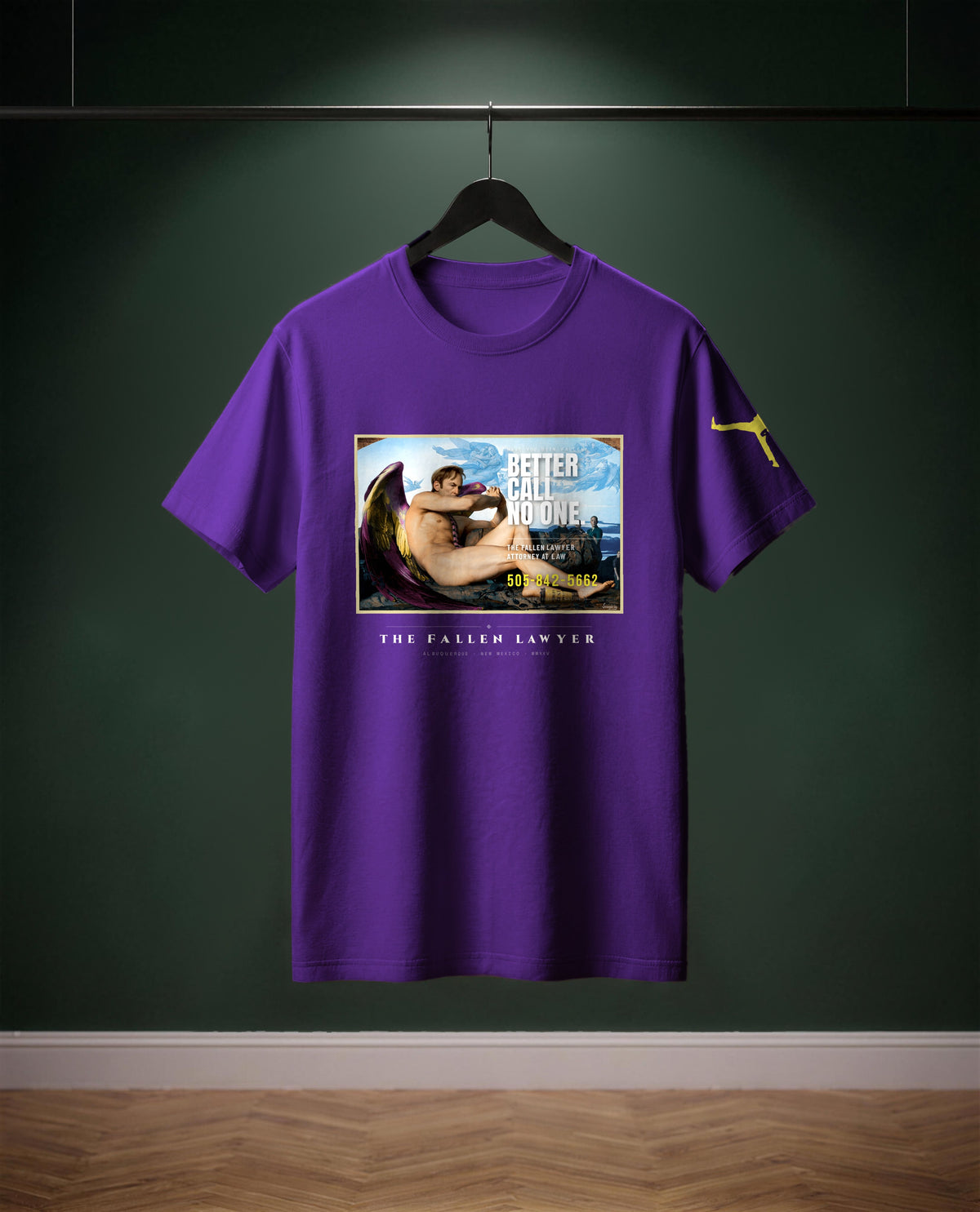 The Fallen Lawyer — t-shirt colore Viola scuro, davanti