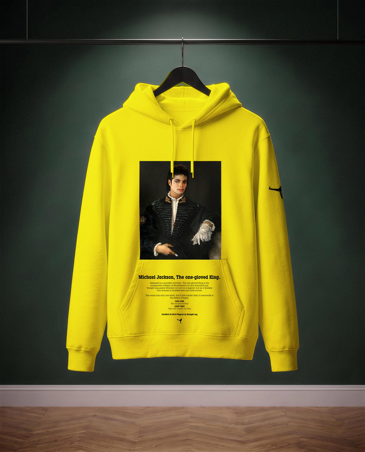 The One-Gloved King — felpa colore Giallo oro, davanti