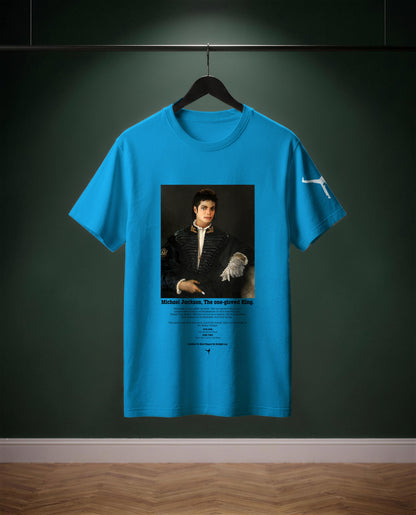 The One-Gloved King — t-shirt colore Acqua, davanti