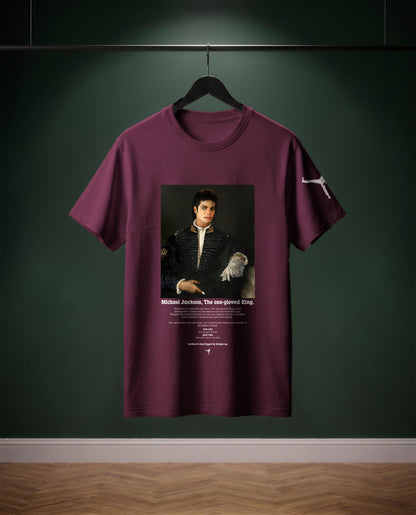 The One-Gloved King — t-shirt colore Bourdeaux, davanti
