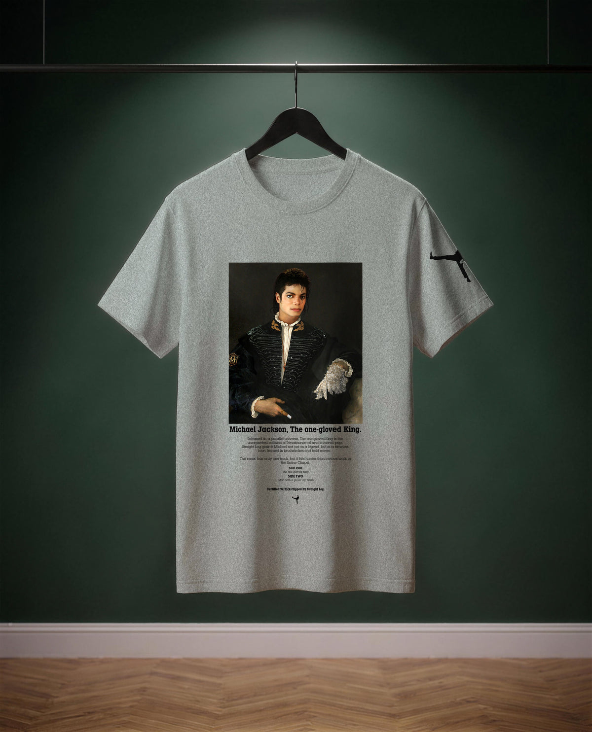 The One-Gloved King — t-shirt colore Grigio medio melange, davanti