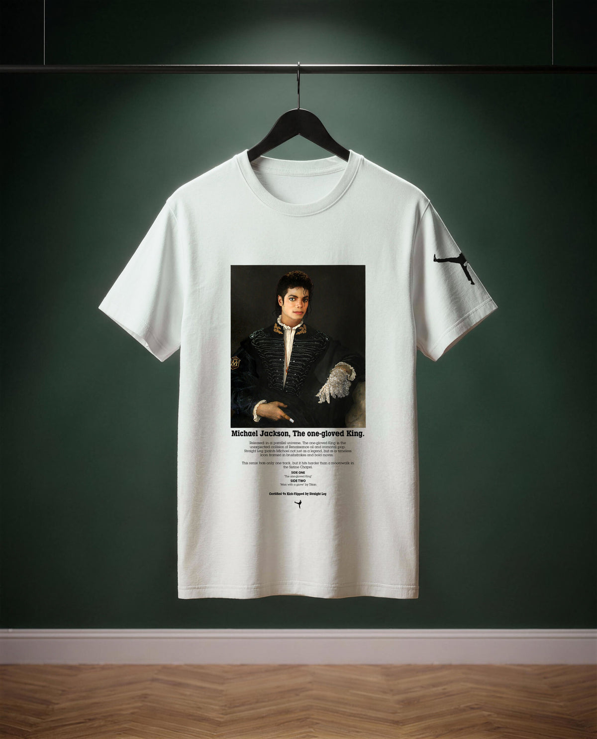 The One-Gloved King — t-shirt colore Off-white, davanti