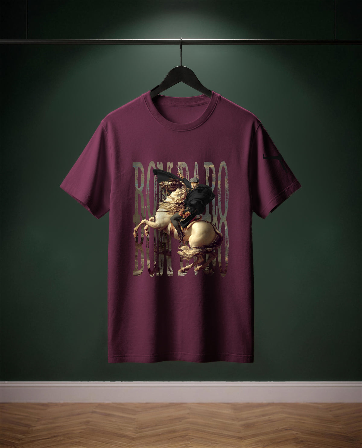 The Rom Baro — t-shirt colore Bourdeaux, davanti